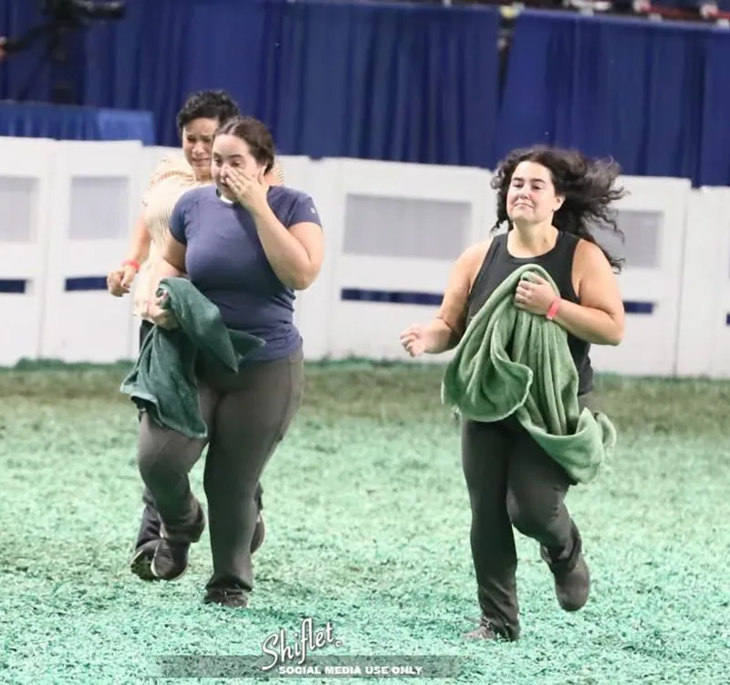 Trainers emotional after customer wins a class